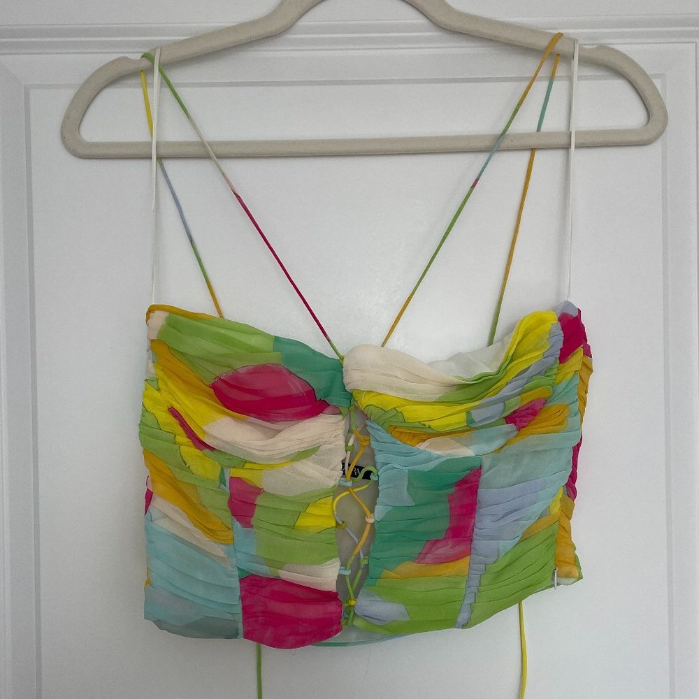 Zara Corset Multicolor Crop Top